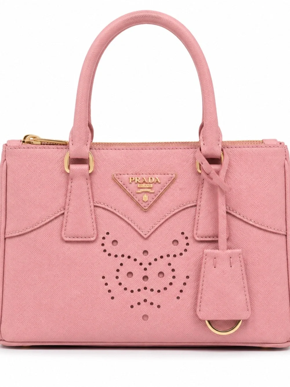 PRADA VERY RARE!!! Only 1 in US  Galleria Saffiano Lux Perforated Tote - Pesco